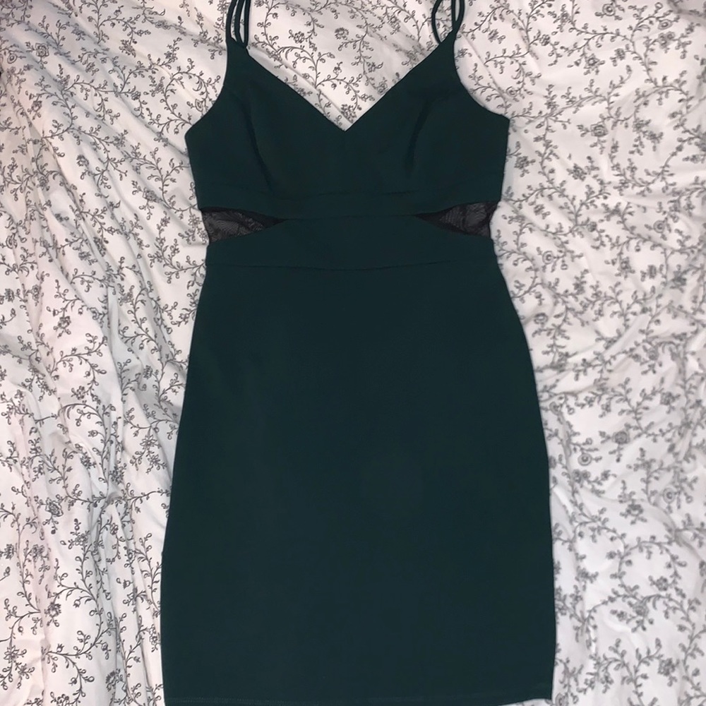 B Darlin Macys forest green dress